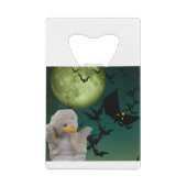 Mam, Bat en Moon Halloween Creditkaart Flessenopener (Achterkant)