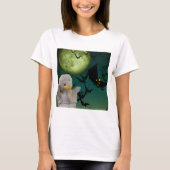 Mam, Bat en Moon Halloween T-shirt (Voorkant)