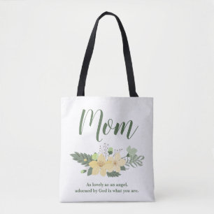 Mam Beauty Floral Quote Tote Bag