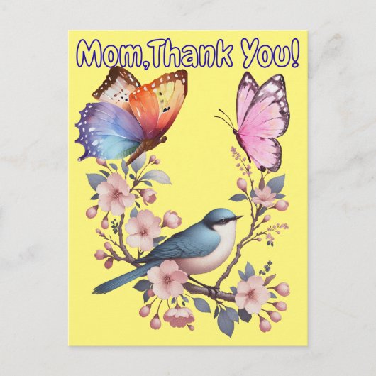 Mam, bedankt! briefkaart (Voorkant)