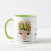 Mam, bedankt perzik boeket Moederdag koffie Mok (Links)