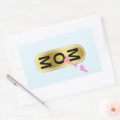 Mam, bedankt! rechthoekige sticker (Envelop)