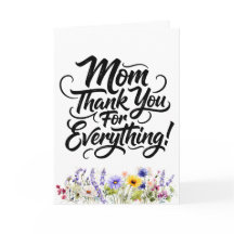 Mam Bedankt Voor Alles Aquarel Wilde Bloem