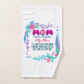Mam Bedankt voor mijn moeder Bad Handdoek (Handdoek)