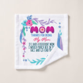 Mam Bedankt voor mijn moeder Bad Handdoek (Wasdoekje)