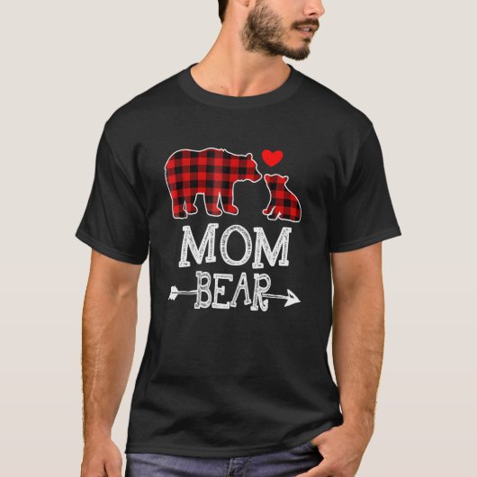 Mam Beer Kerstmis Pajama Red Pset Buffalo F T-shirt (Voorkant)