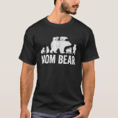 Mam Beer Moederdag S. Funny Moeder Six Cub Kindere T-shirt (Voorkant)