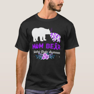 Mam Beer Pediatrische Stroke Awareness Paars Ribbo T-shirt
