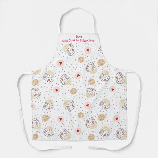 Mam Best Cookie Baker All-Over Print Apron Schort (Voorkant)