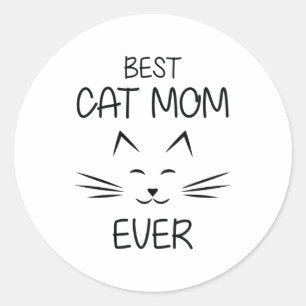 Mam - Beste katmam ooit Ronde Sticker