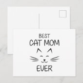 Mam - Beste kattenmoeder ooit Briefkaart (Voorkant / Achterkant)