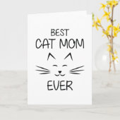 Mam - Beste kattenmoeder ooit Kaart (Gele Bloem)