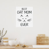 Mam - Beste kattenmoeder ooit Poster (Keuken)