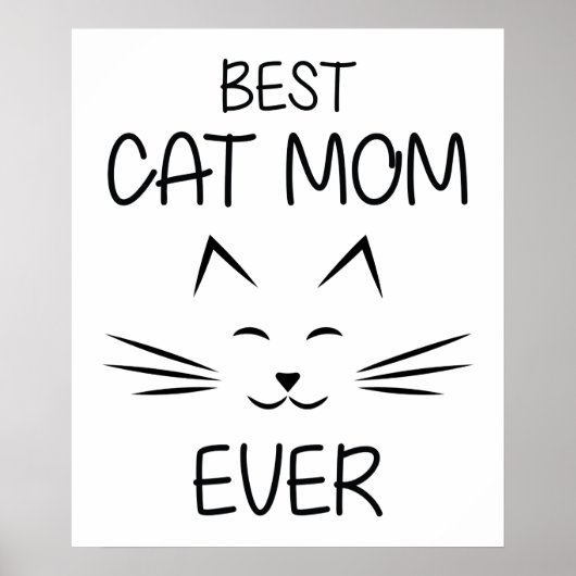 Mam - Beste kattenmoeder ooit Poster (Voorkant)
