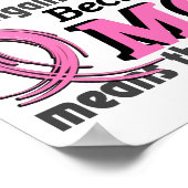 Mam betekent de wereld voor mij borstkanker poster (Hoek)