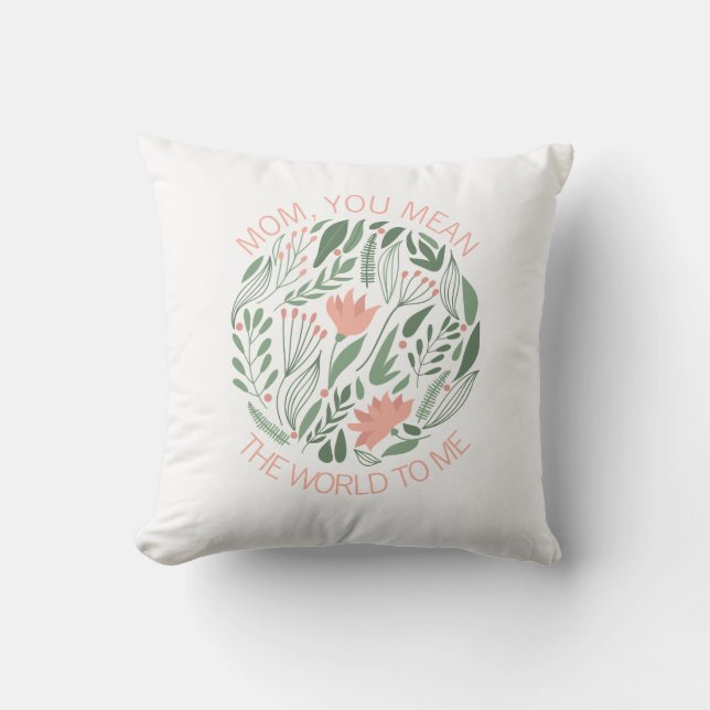 Mam betekent de wereld voor mij Moederdag Sierkuss Kussen (Voorkant)