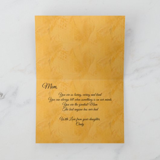 Mam Birthday Abstract Sunset 0612 Kaart (Binnen)