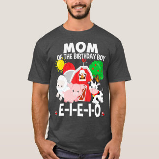 Mam Birthday Boy Old MacDonald Birthday Party T-shirt