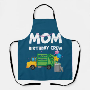 Mam Birthday Crebage Truck Birthday Party Schort