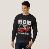 Mam Birthday Crew Fire Truck Firefighter Trui (Voorkant volledig)