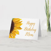 Mam Birthday Golden Yellow Sunflower Kaart (Voorkant)