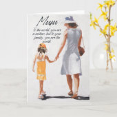 Mam Birthday-kaarten voor moeder met Verse Kaart (Gele Bloem)