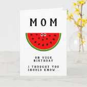 Mam Birthday One op een Melon Mam Foto Kaart (Gele Bloem)