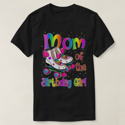 Mam Birthday Rolling Schaats Birthday Family Party T-shirt (Design voorkant)