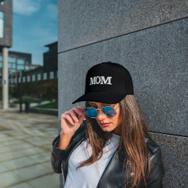 Mam Black en White geborduurd Baseball Pet