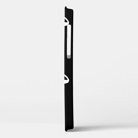 Mam Black en White Minimalist iPhone 12 Hoesje (Achterkant / Links)