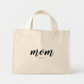 Mam Black en White Minimalist Mini Canvas tas (Voorkant)