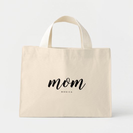 Mam Black en White Minimalist Mini Canvas tas (Voorkant)