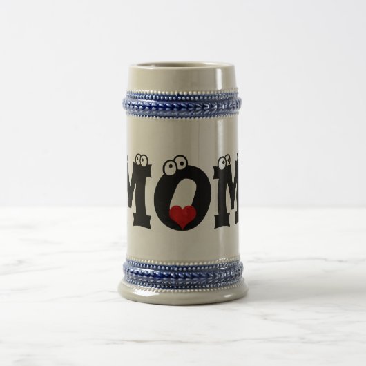 Mam Black White Text Red Heart Love Stein Mok (Center)