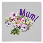 Mam! Bloemen Foto Afdruk (Voorkant)
