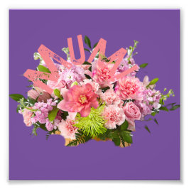 Mam! Bloemen Foto Afdruk