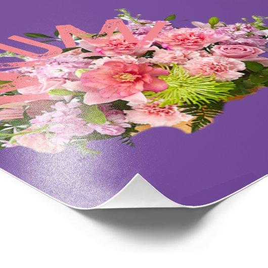 Mam! Bloemen Foto Afdruk (Hoek)