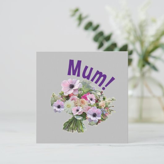 Mam! Bloemen Kaart (Staand voorkant)