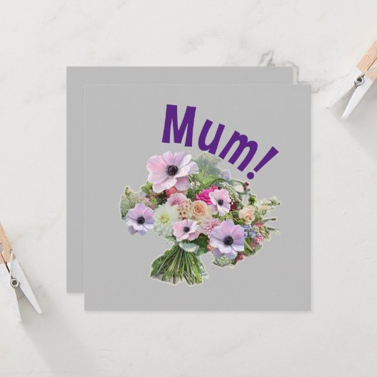 Mam! Bloemen Kaart (Voorkant / Achterkant in situ)