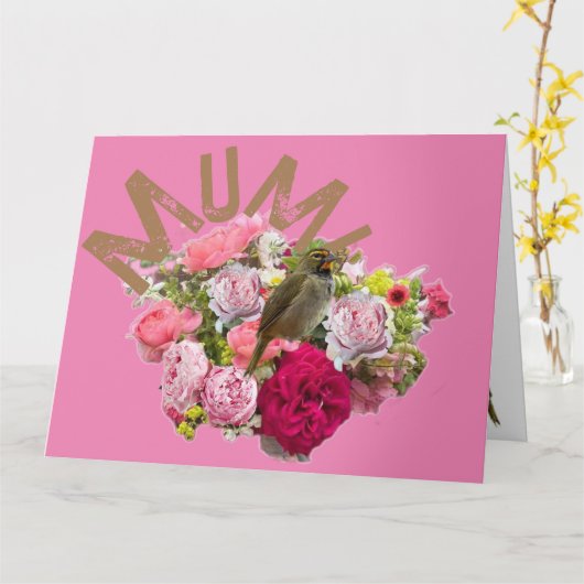 Mam! Bloemen Kaart (Gele Bloem)