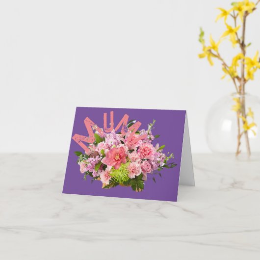 Mam! Bloemen Kaart (Gele Bloem)