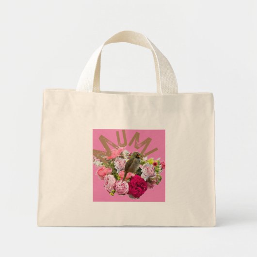 Mam! Bloemen Mini Tote Bag (Voorkant)