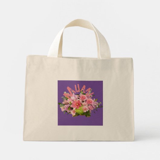 Mam! Bloemen Mini Tote Bag (Achterkant)