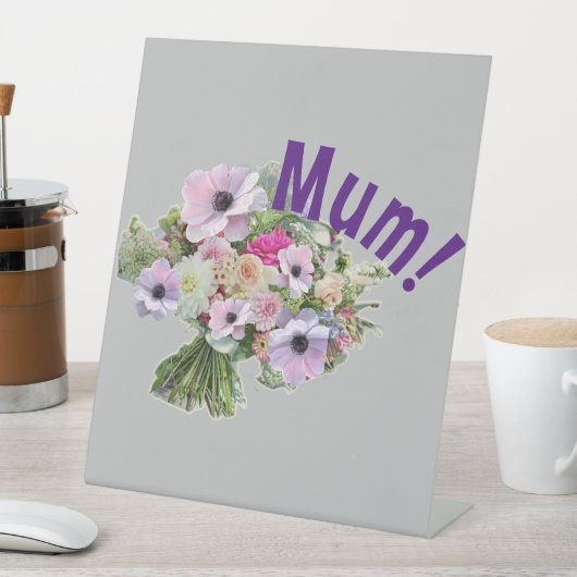 Mam! Bloemen Reclamebord Met Voetstuk (Insitu)