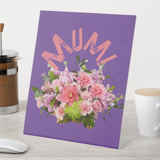 Mam! Bloemen Reclamebord Met Voetstuk (Insitu)