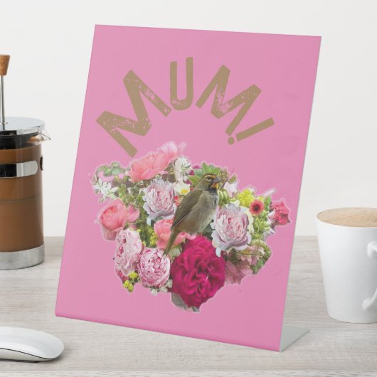 Mam! Bloemen Reclamebord Met Voetstuk (Insitu)