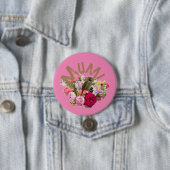 Mam! Bloemen Ronde Button 7,6 Cm (In situ)