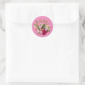 Mam! Bloemen Ronde Sticker (Tas)