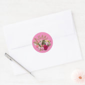 Mam! Bloemen Ronde Sticker (Envelop)