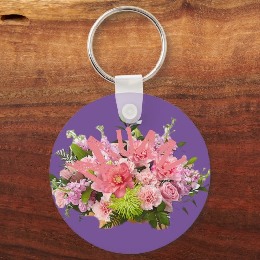 Mam! Bloemen Sleutelhanger (Achterkant)