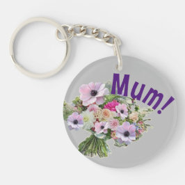 Mam! Bloemen Sleutelhanger